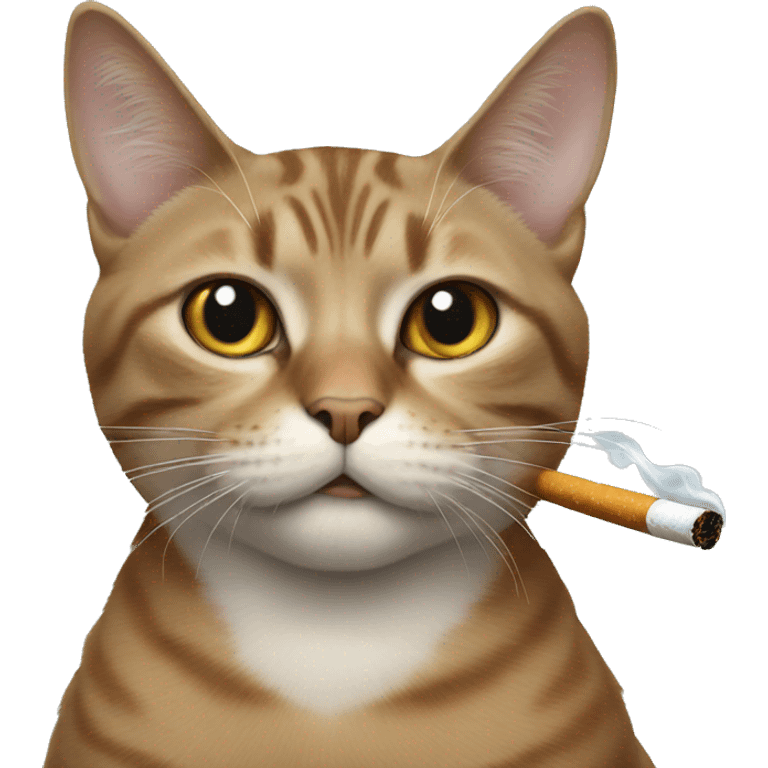 cat with a cigarette  emoji