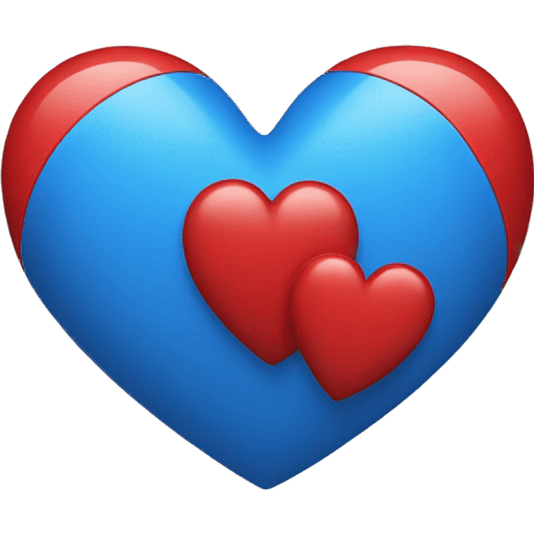 heart emoji with blue and red  emoji