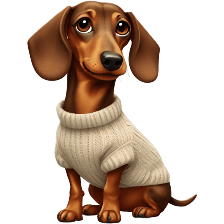 dachshund with jumper emoji