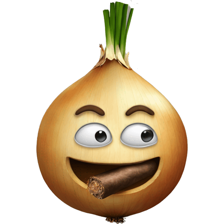 Onion smoking a cigar emoji