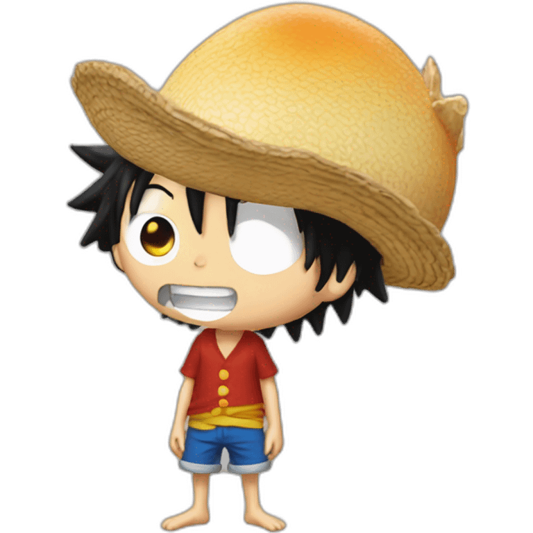 Luffy qui mange un oeuf d'Autruche emoji