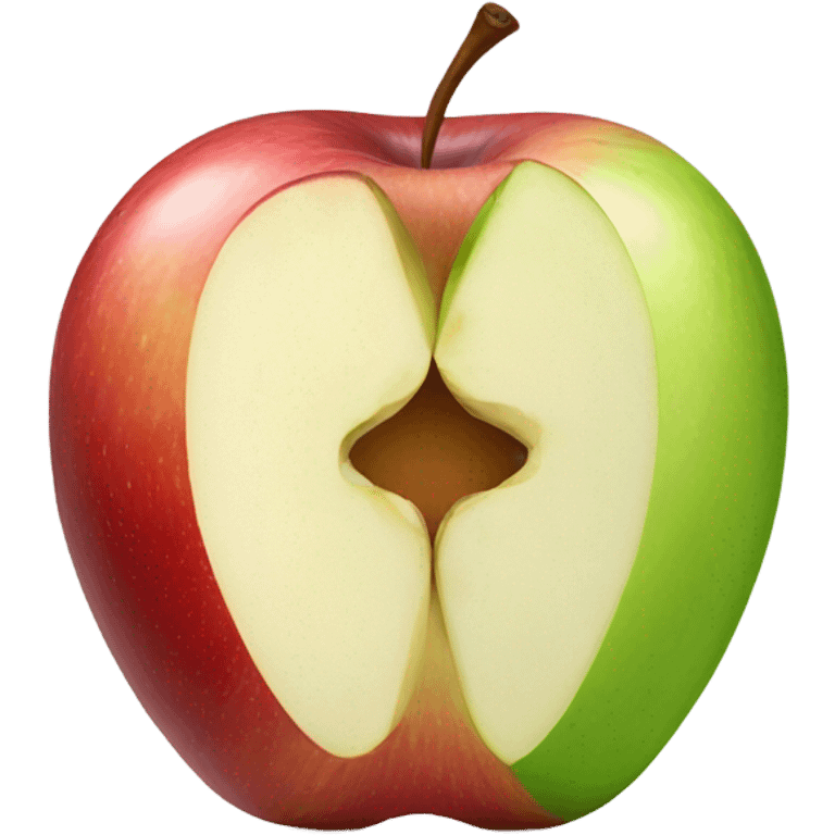 Apple cut in half emoji