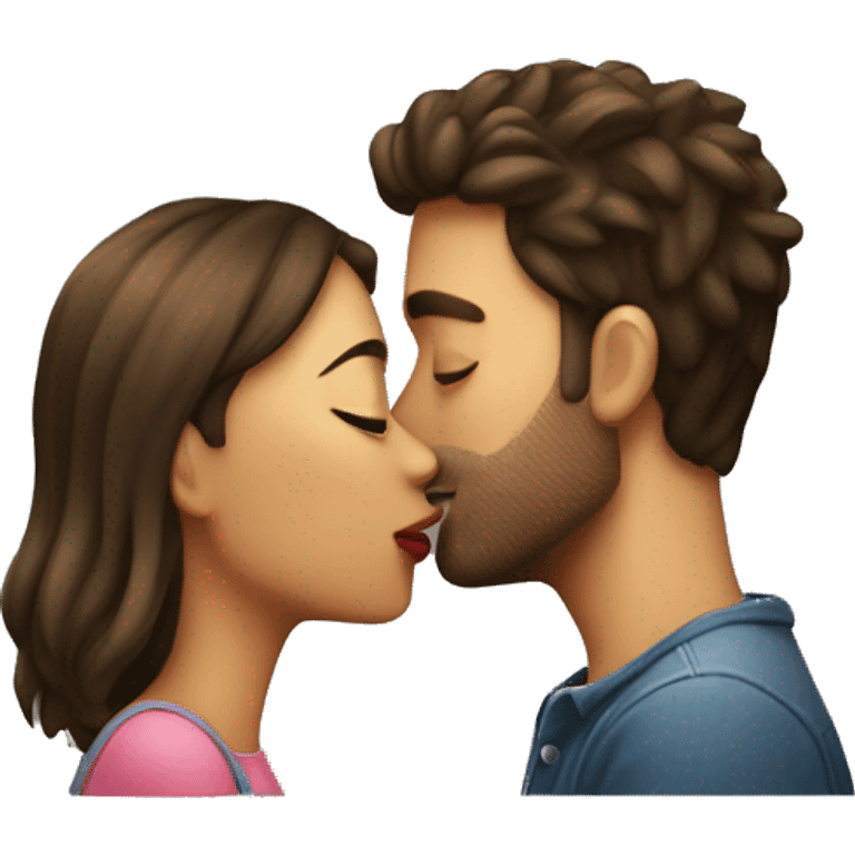 Boyfriend and girlfriend kissing  emoji