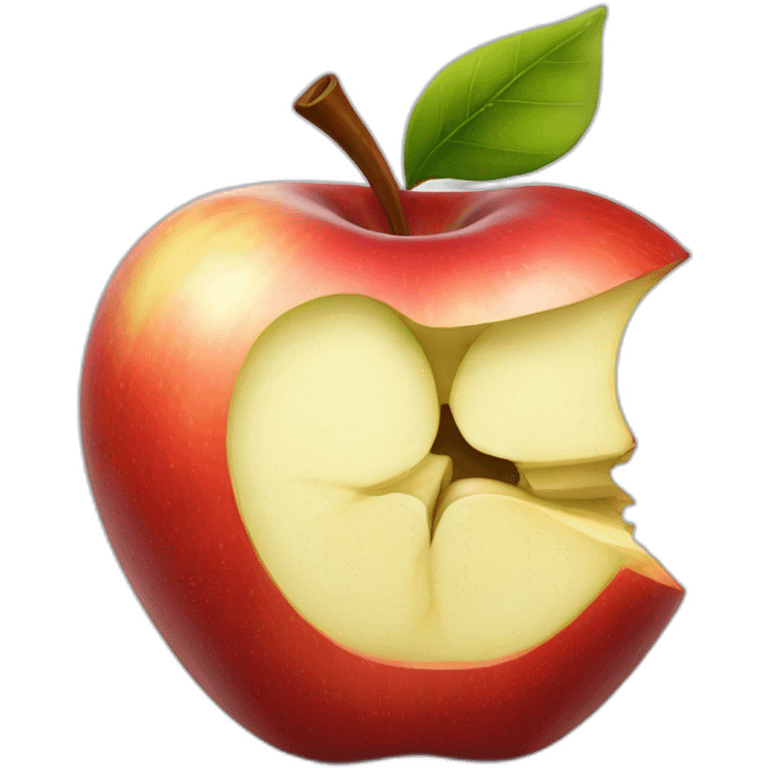 apple with a bite taken out of it  emoji