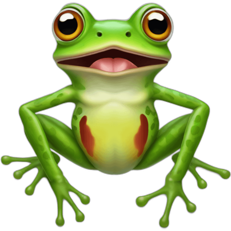 Crazy Jamster frog with realistic organs emoji