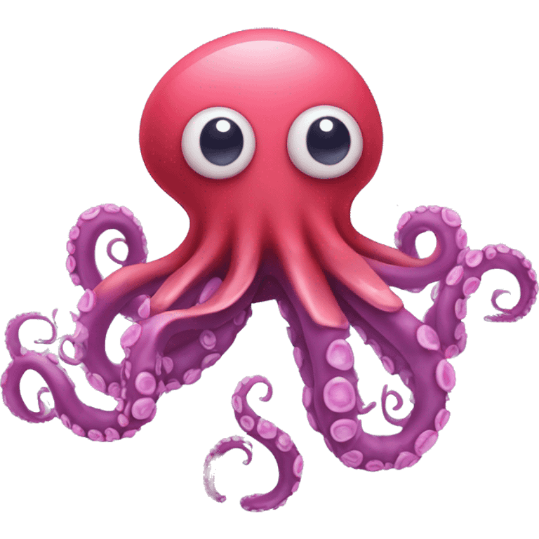 Pulpo con corazones en los ojos emoji