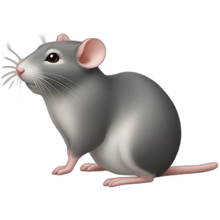 scheldende boze emoji maar met rat emoji