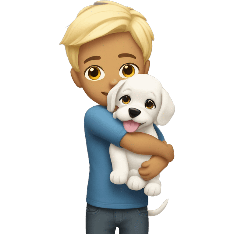 Me hug my puppy emoji