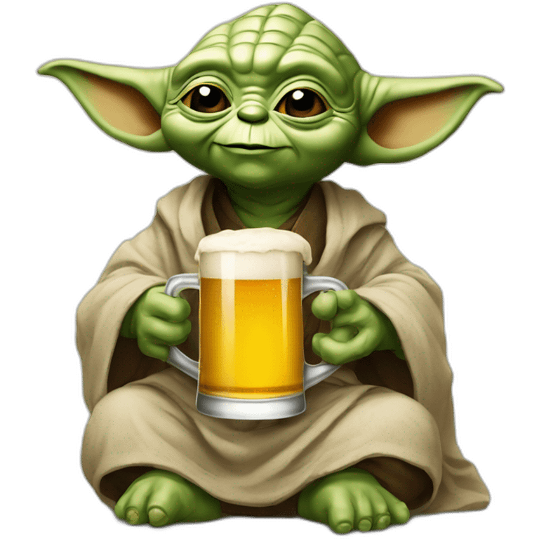 YODA AVEC UNE BIERE emoji