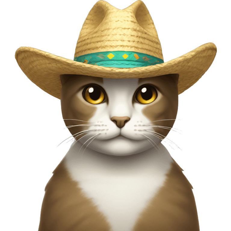 Gato con u sombrero emoji