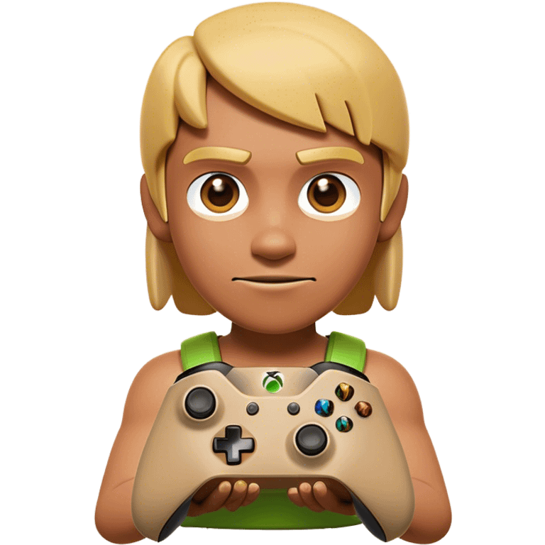 Clash of Clans aesthetic: Cinematic Playful Xbox One Console Portrait Emoji, rendered in a 3D vector-style similar to standard emojis with minimal shading and bold, simplified shapes. A compact, distinct form with signature details, softly glowing with a modern gaming energy charm. Simplified yet unmistakably iconic, highly detailed and consistent, glowing with a soft radiance and high shine. Stylized with a touch of next-gen innovation and a soft glowing outline, capturing the essence of a beloved gaming relic with a friendly, playful manner! emoji