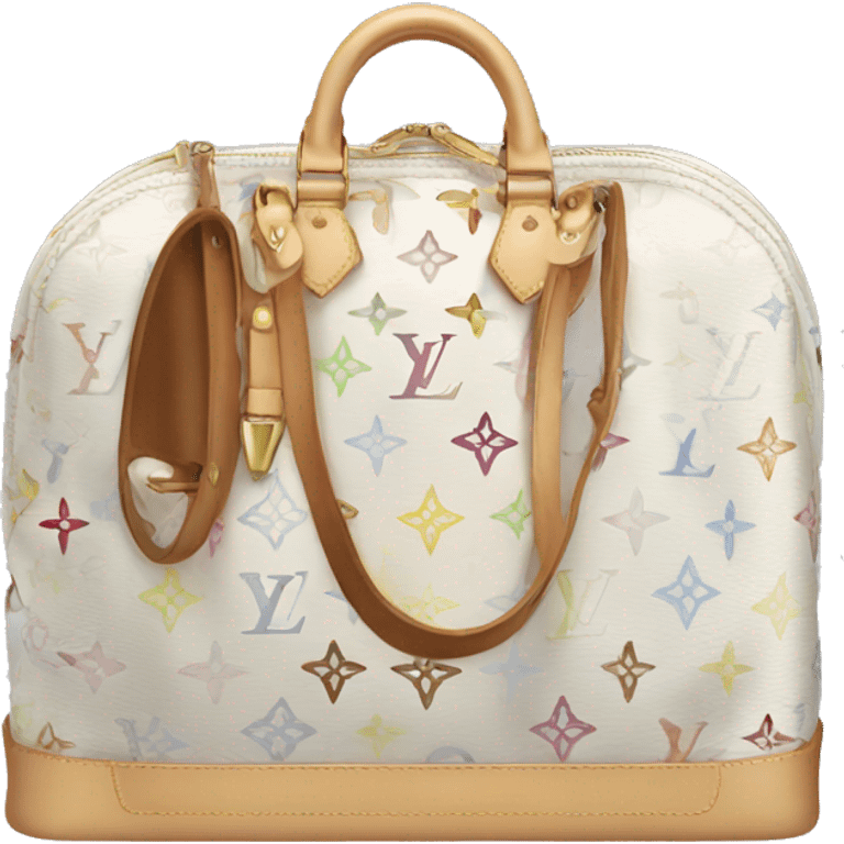 Louis Vuitton bag white emoji