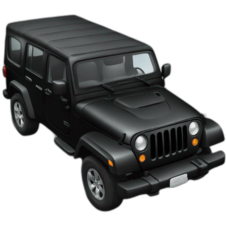 Black colour jeep  emoji