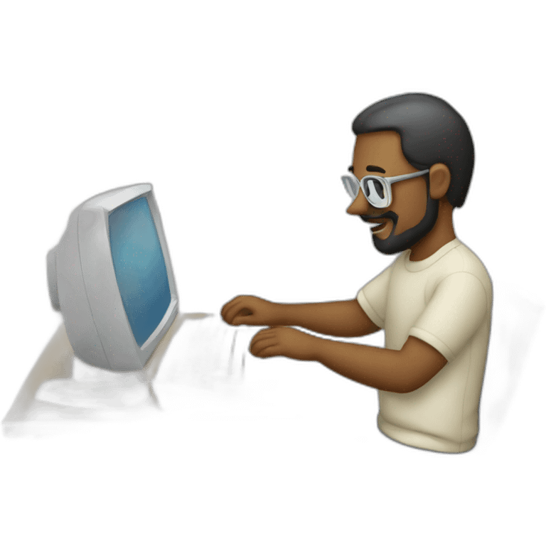 steaves jobs working on computer emoji