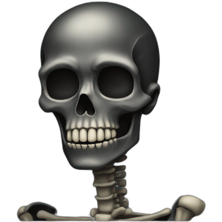 Black skeleton emoji