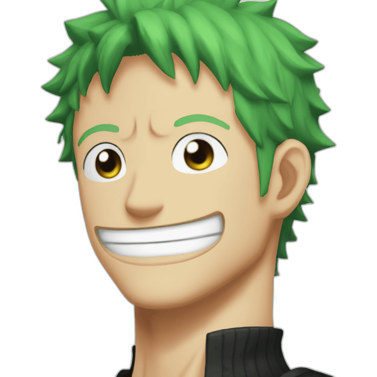 One piece Zoro smiling emoji