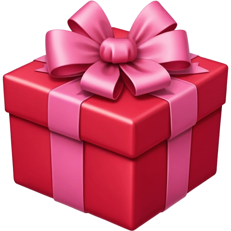 red gift with a pink bow emoji