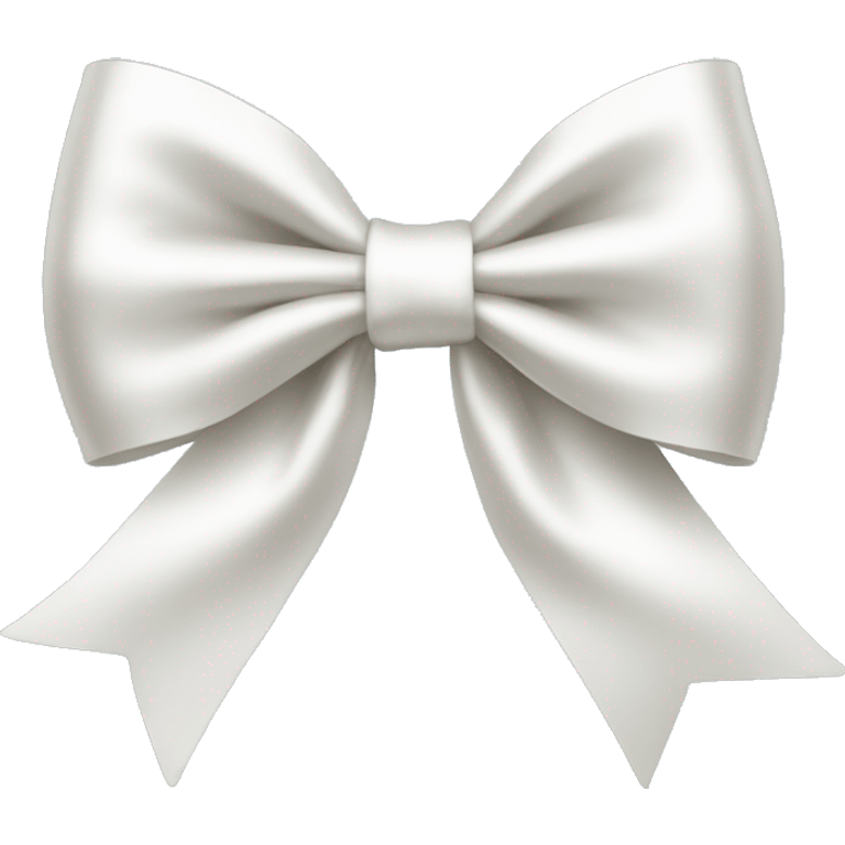 white satin bow emoji