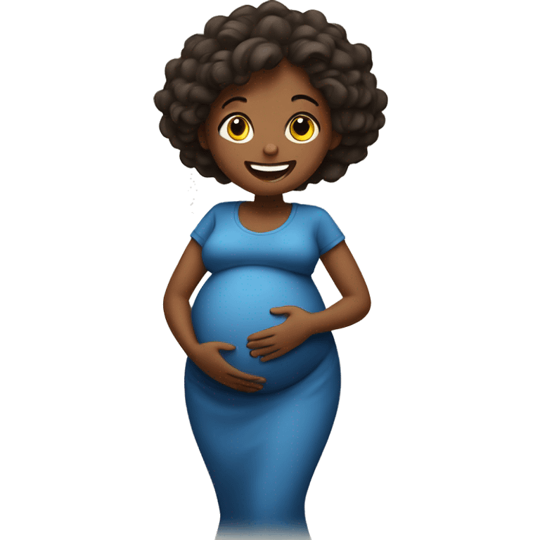 Happy pregnant woman emoji