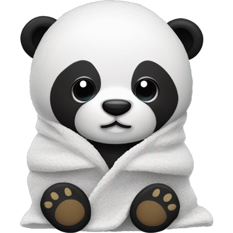 Pandabär mit einer kuscheldecke emoji