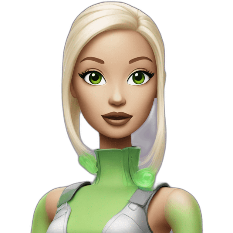 Green Alien Barbie emoji