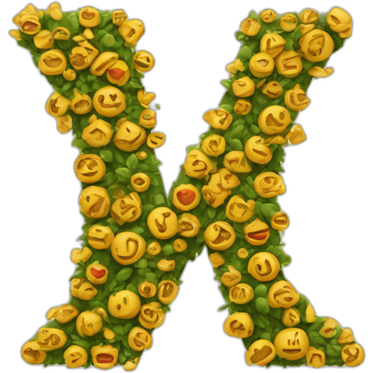 Typography letter emoji