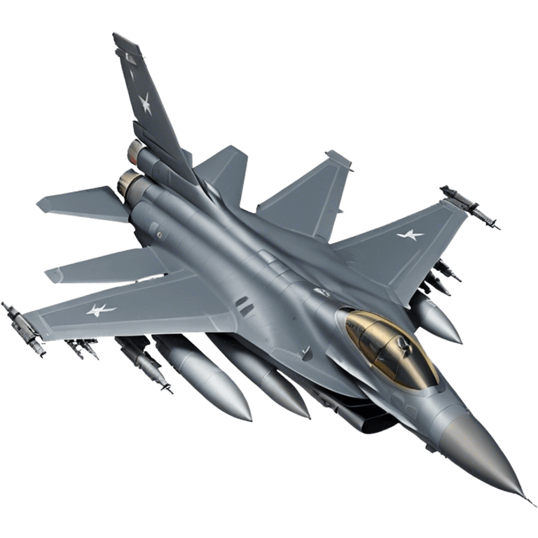 F-16 Fighting Falcon - General Dynamics (Stealth grey) emoji