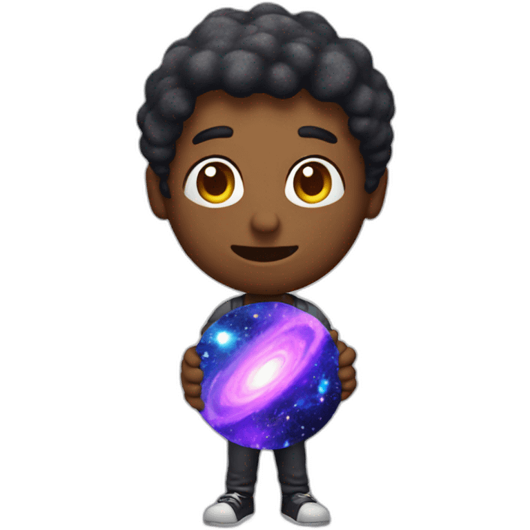 guy with a galaxy in the hand emoji