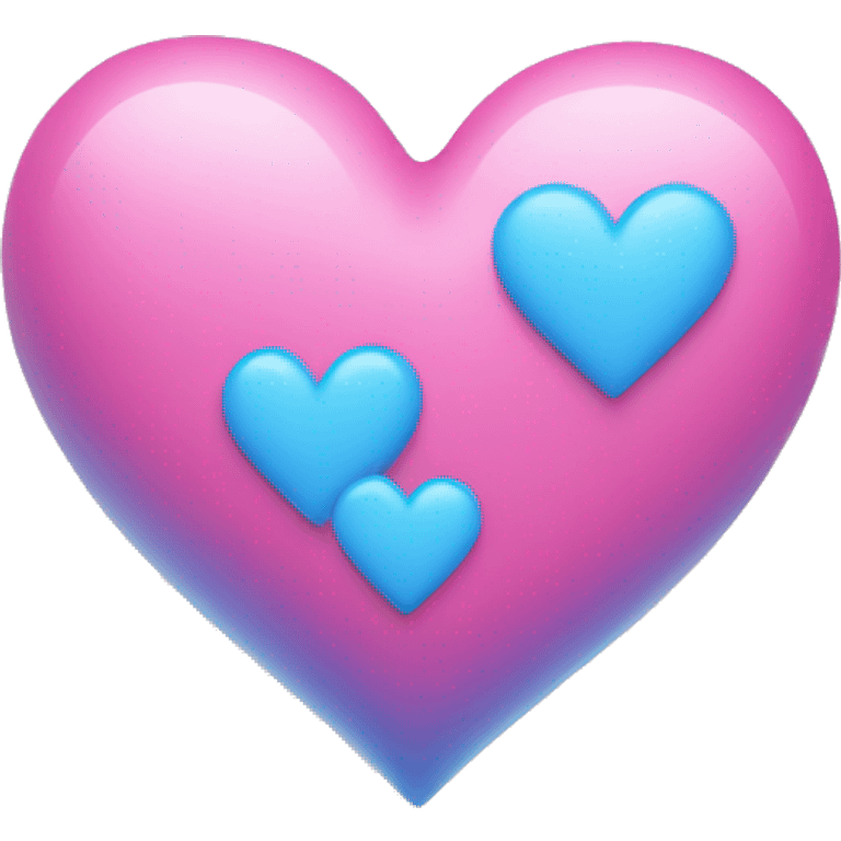 Pink and blue heart emoji