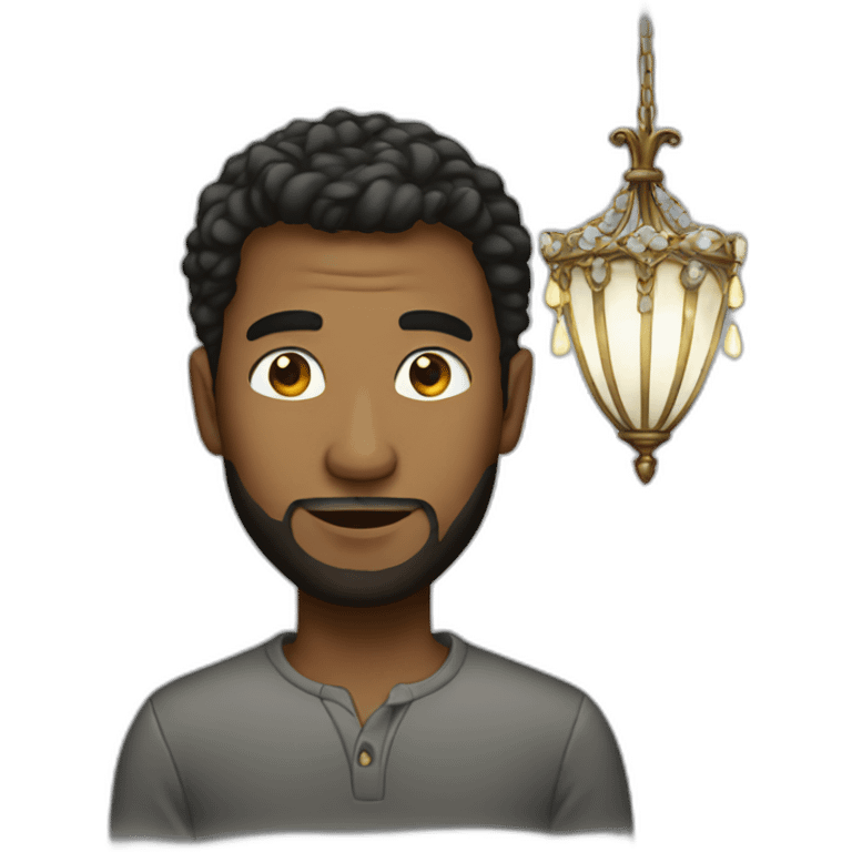 Men with a chandelier emoji