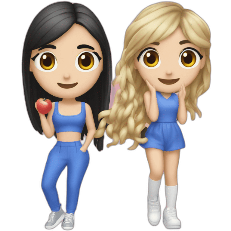 Dua Lipa and Taylor Swift emoji