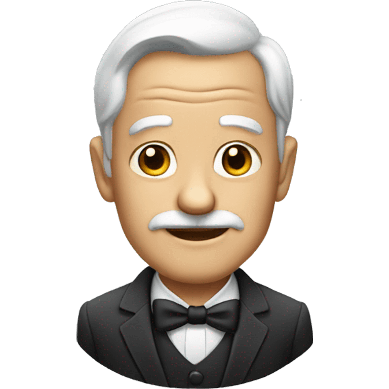 old man in formal attire happy  emoji