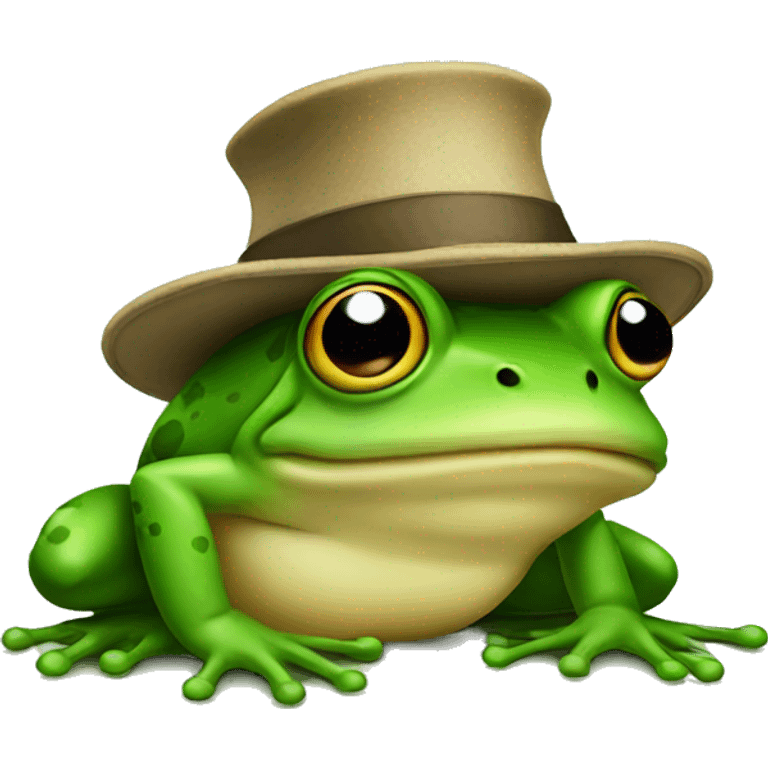 frog with hat emoji