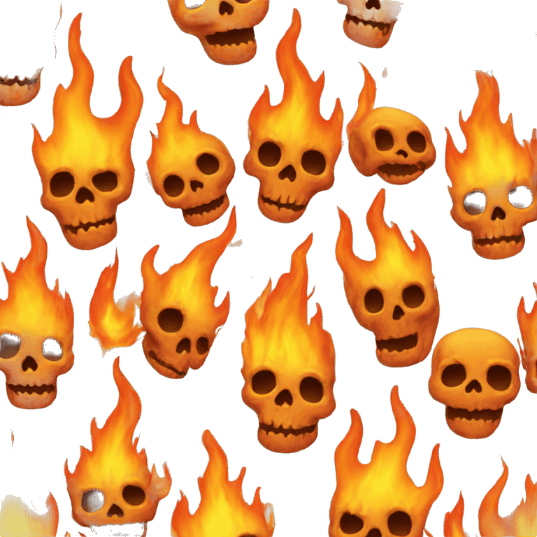 Flaming skulls  emoji