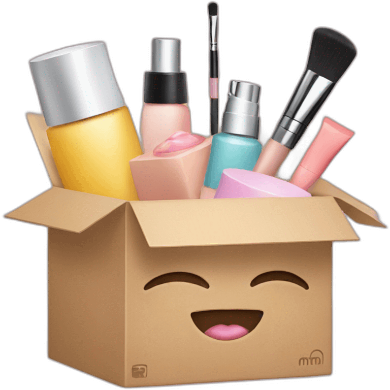 Box with cosmetics emoji