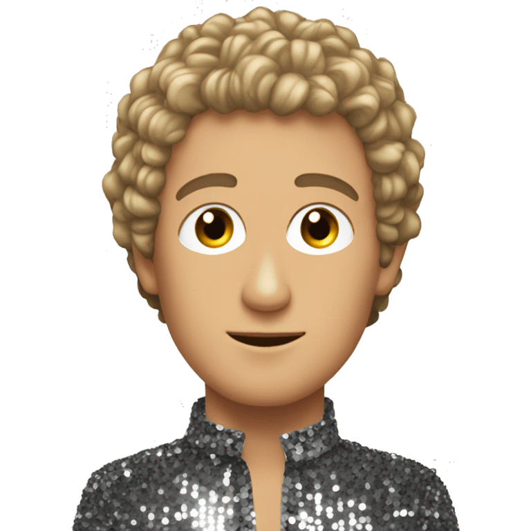 Roger daltry short hair wearing sequin shirt emoji