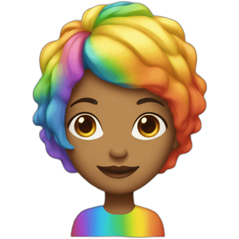 lady with rainbow hair emoji