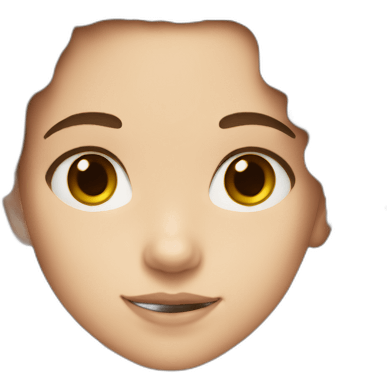 11 year old girl brown hair brown eyes white skin emoji