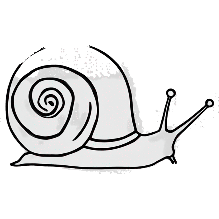 Snail outline emoji