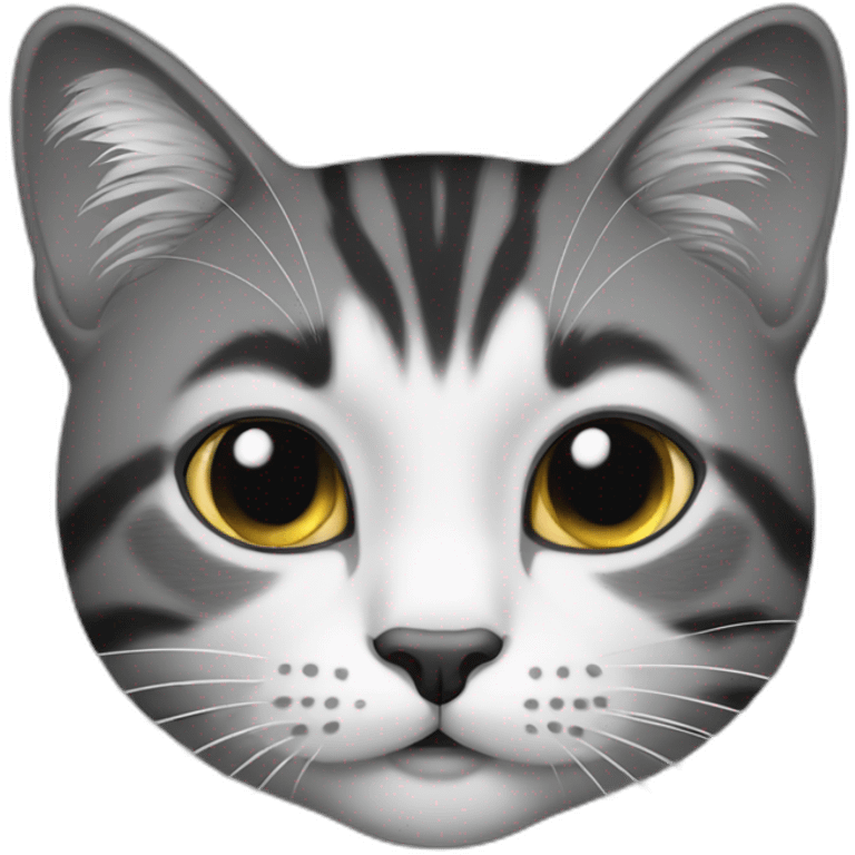 Cat black and white emoji