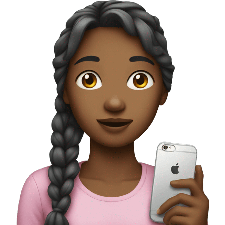 Girl with iPhone  emoji