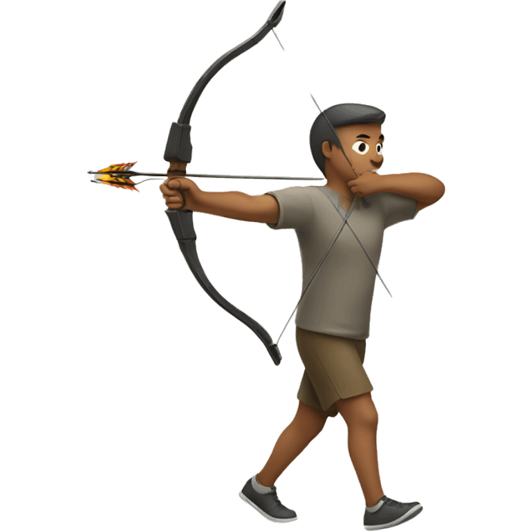 walking man with bow and arrow  emoji