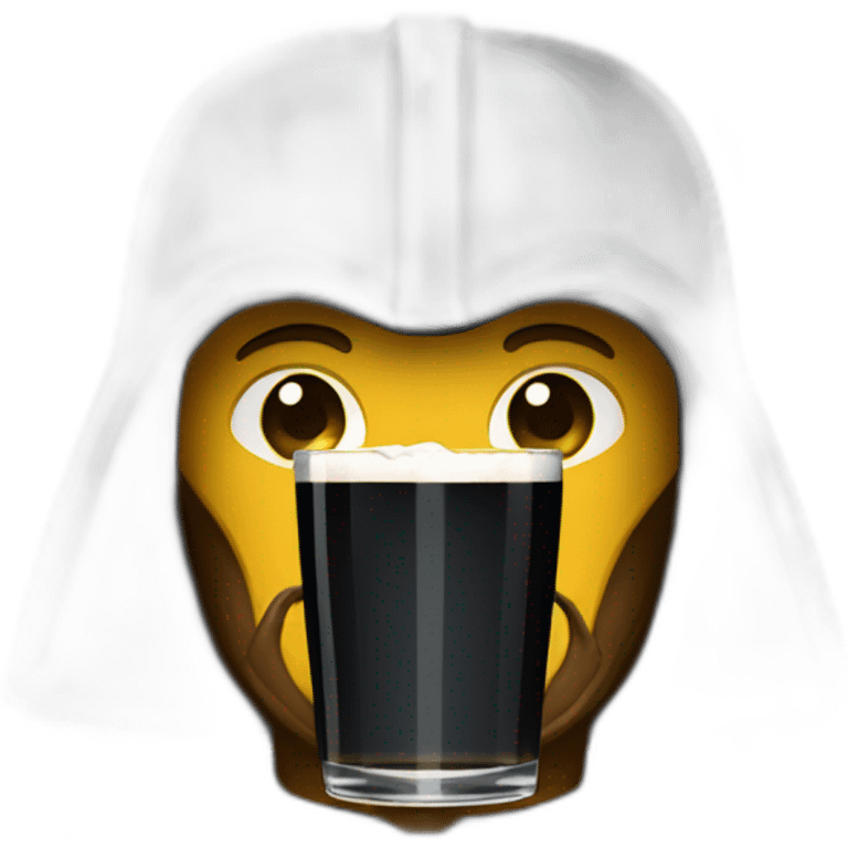 Dark Vador buvant une bière emoji