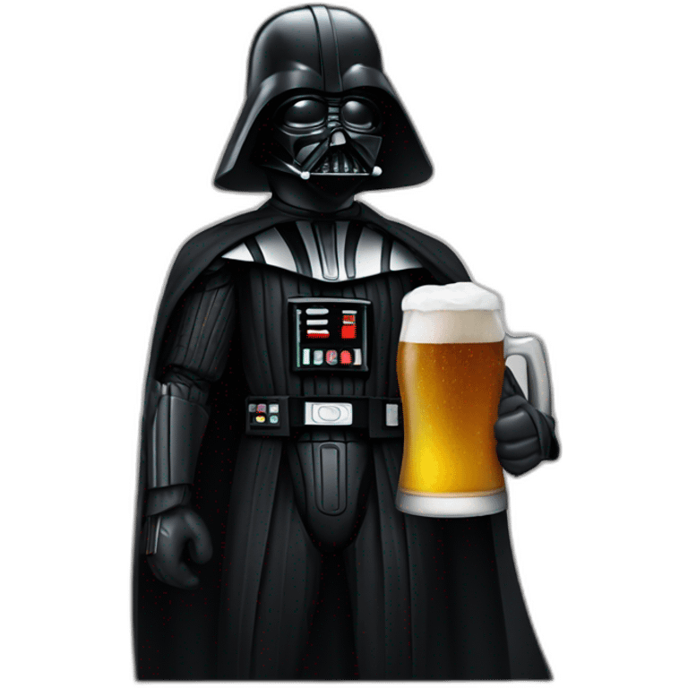 Darth vador with a beer emoji