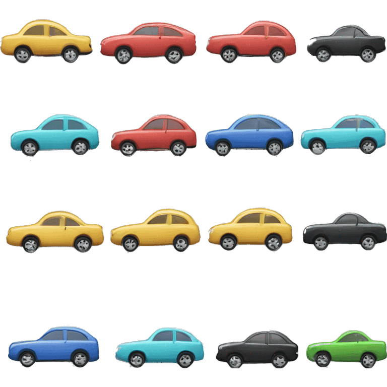 line of cars in mobius strip emoji