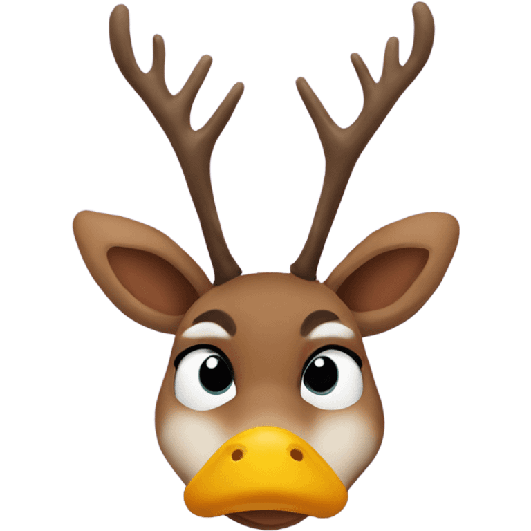 Reindeer Duck face emoji