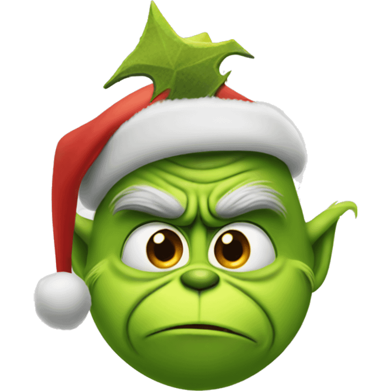 Grinch with a Christmas tree emoji