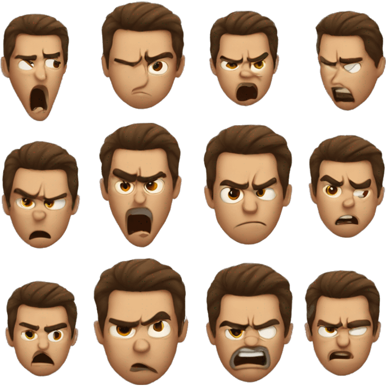 Angry kiss emoji