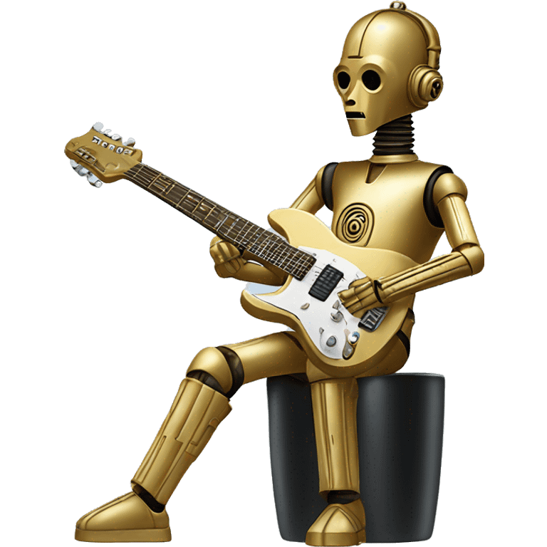 c3p0 playing electric guitar emoji