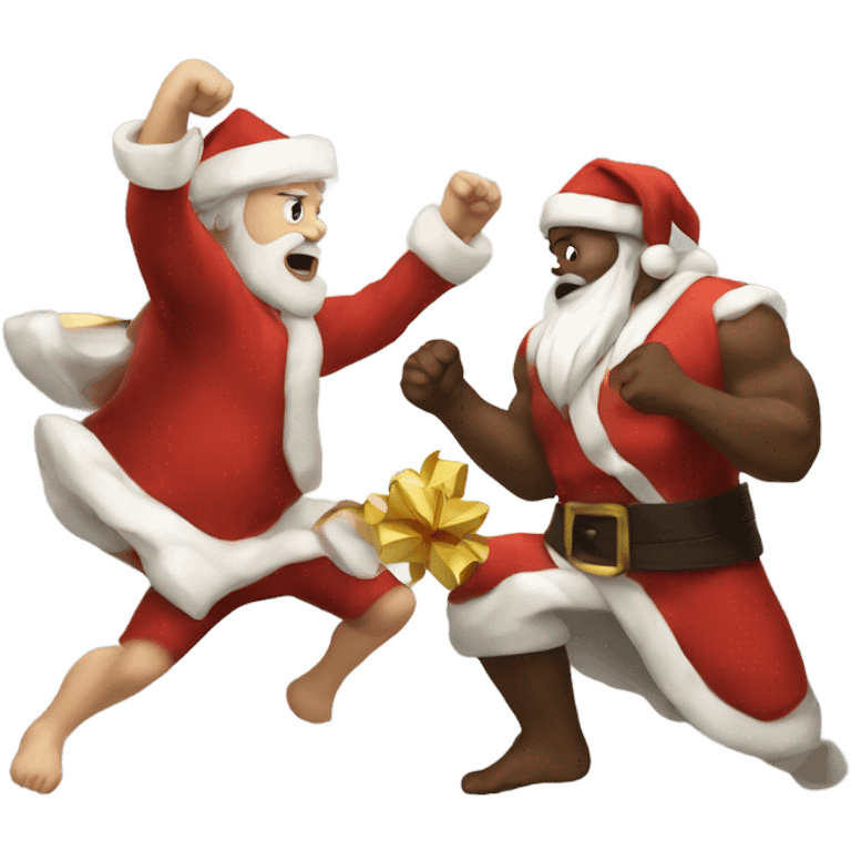 God fighting Santa  emoji